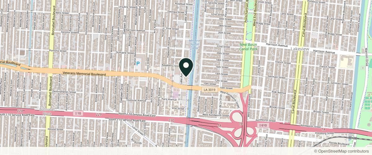 Map showing Sanova Dermatology | New Orleans - Metairie in New Orleans, Louisiana