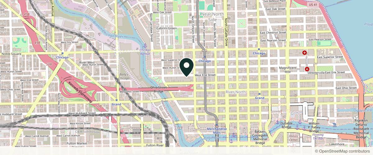 Map showing Sarah Kasprowicz, MD in Chicago, Illinois