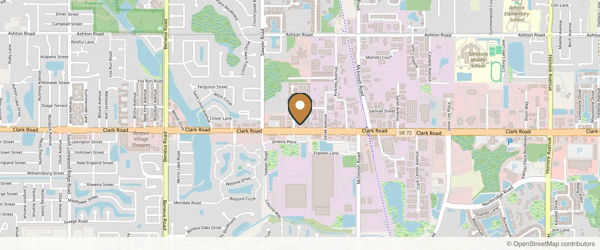 Map showing Sarasota Surgical Arts in Sarasota, Florida