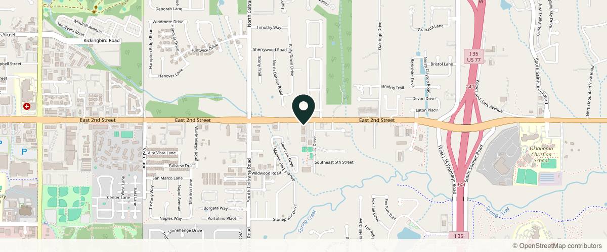 Map showing Sawan Surgical Aesthetics in Edmond, Oklahoma