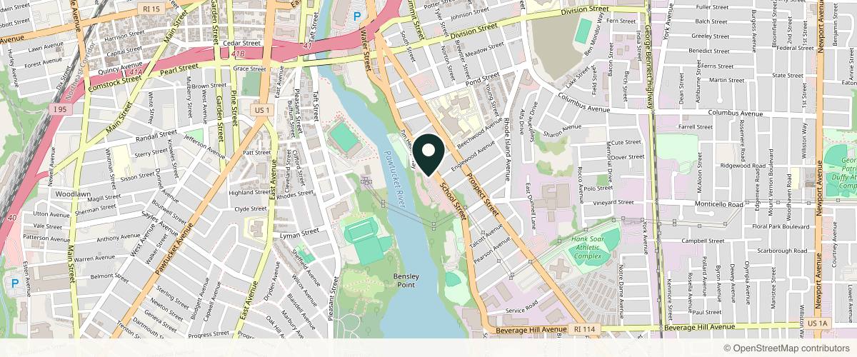 Map showing School Street Dermatology in Providence, Rhode Island