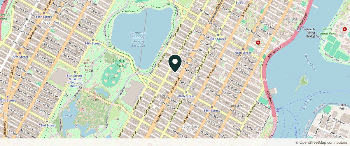 Map showing Schulman Plastic Surgery: Matthew Schulman, M.D. in New York, New York