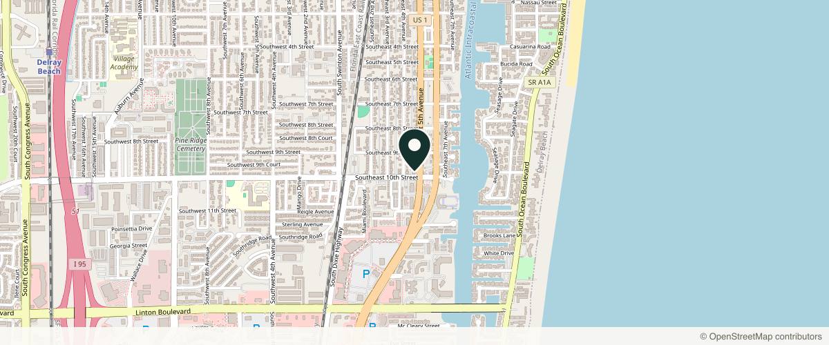 Map showing Schweiger Dermatology Group - Delray Beach in Delray Beach, Florida