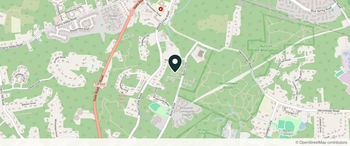 Map showing Schweiger Dermatology Group - Princeton in Princeton, New Jersey