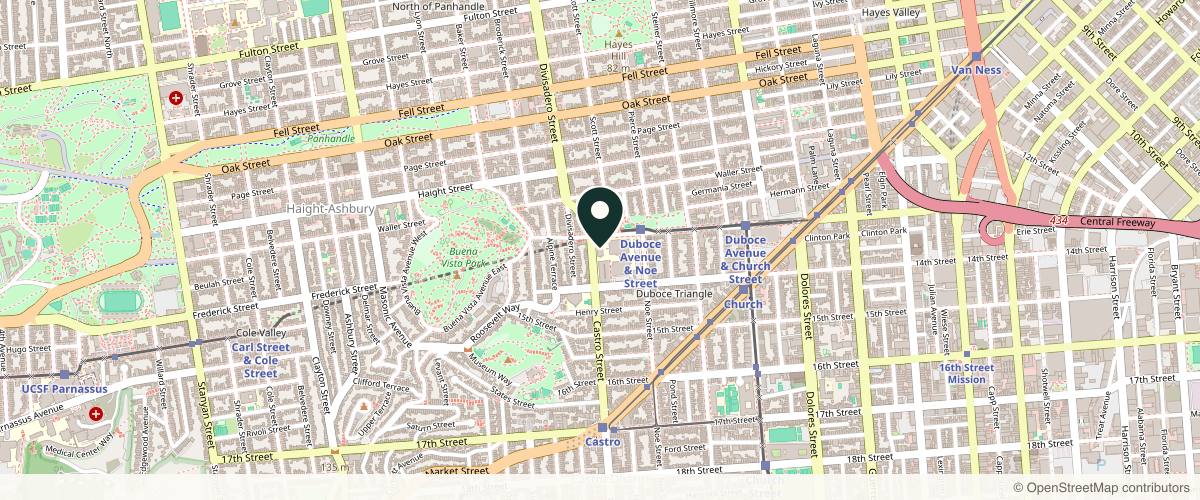 Map showing Schweiger Dermatology Group - San Francisco - Castro in San Francisco, California