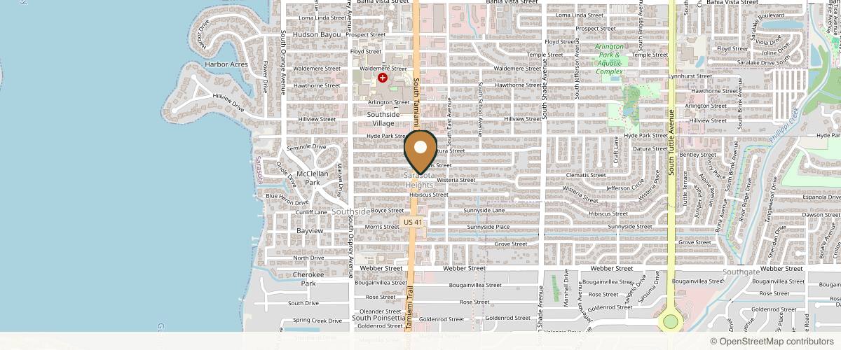 Map showing Scott J. Engel, MD, FACS in Venice, Florida