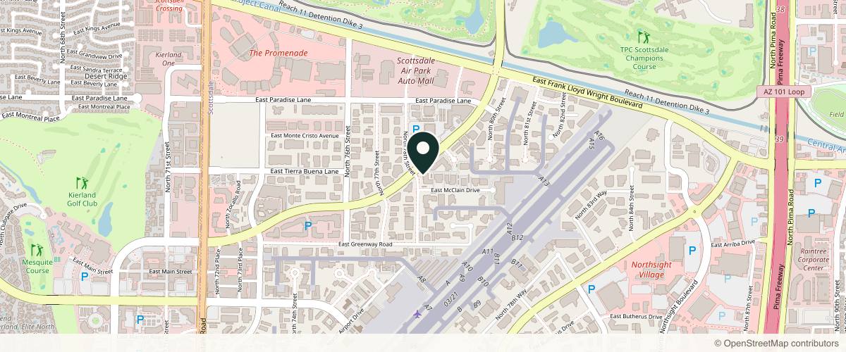 Map showing Scottsdale Plastic Surgeons in Scottsdale, Arizona