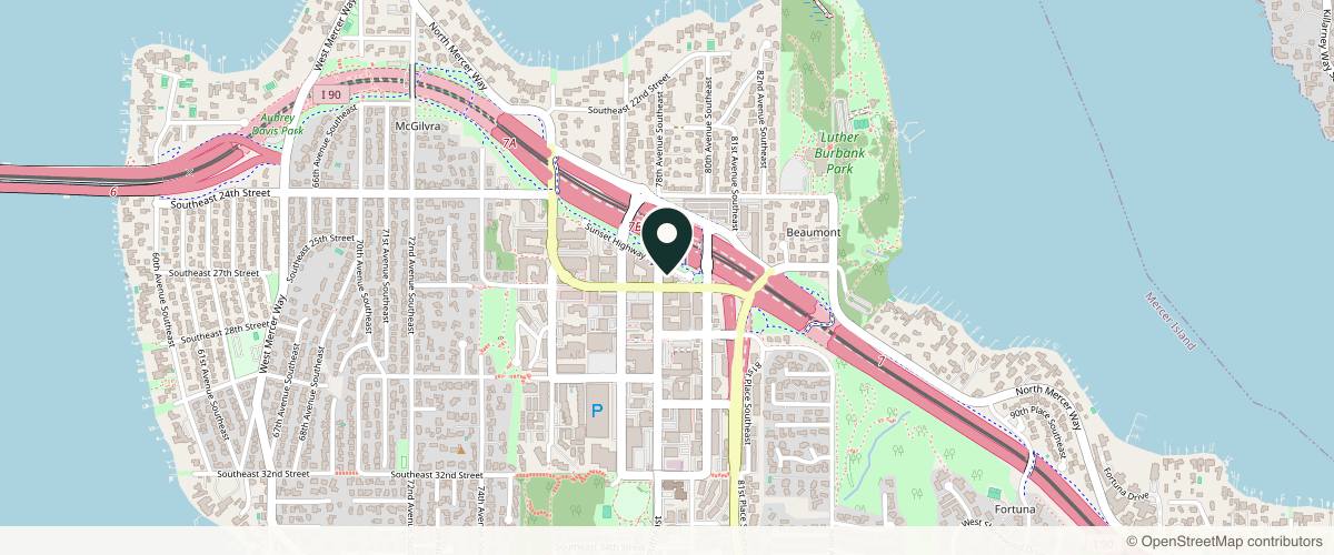 Map showing Sean Fisher MD, Plastic Surgery in Seattle, Washington