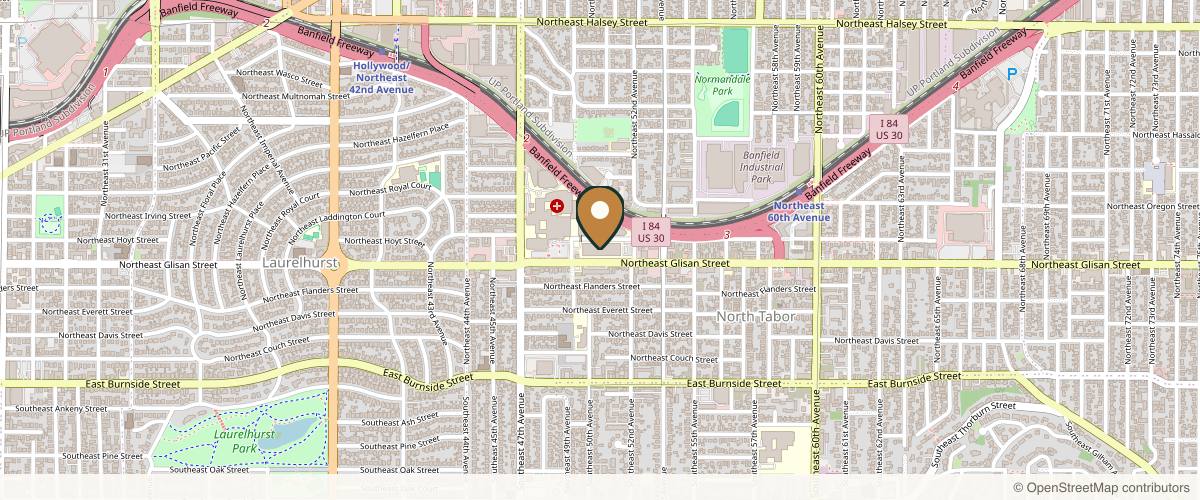 Map showing Sean McNally - Plastic Surgery in Portland, Oregon
