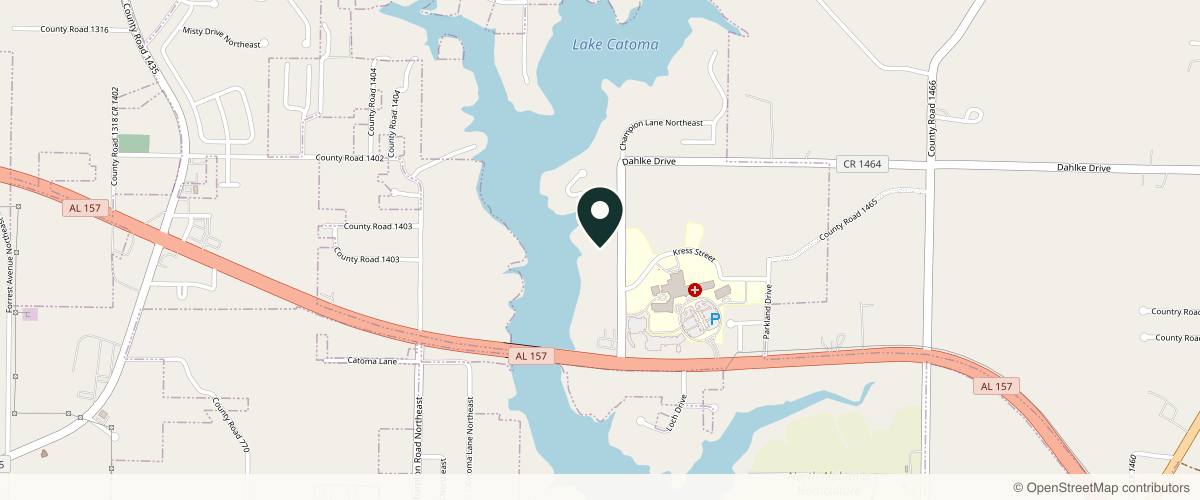 Map showing Seidel + Martin Plastic Surgery & MedSpa in Huntsville, Alabama