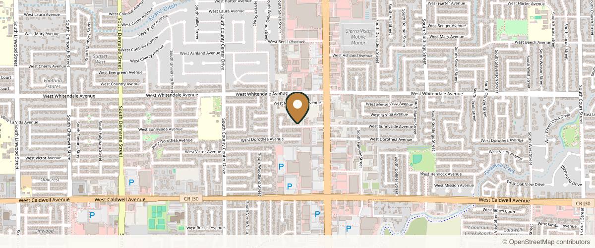Map showing Sequoia Institute for Surgical Services in Visalia, California