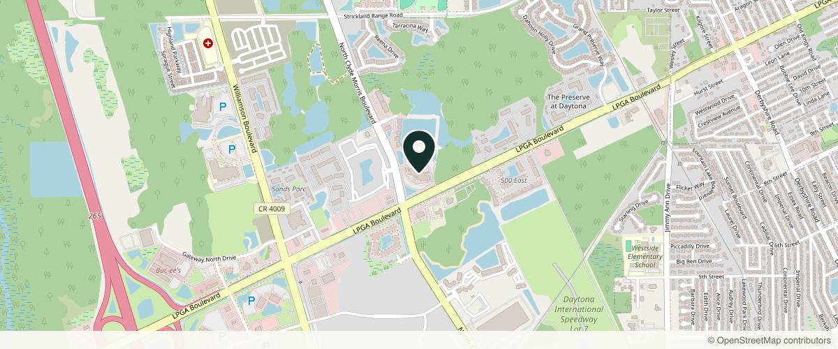 Map showing Sergio M. Zamora MD, FACS in Daytona Beach, Florida