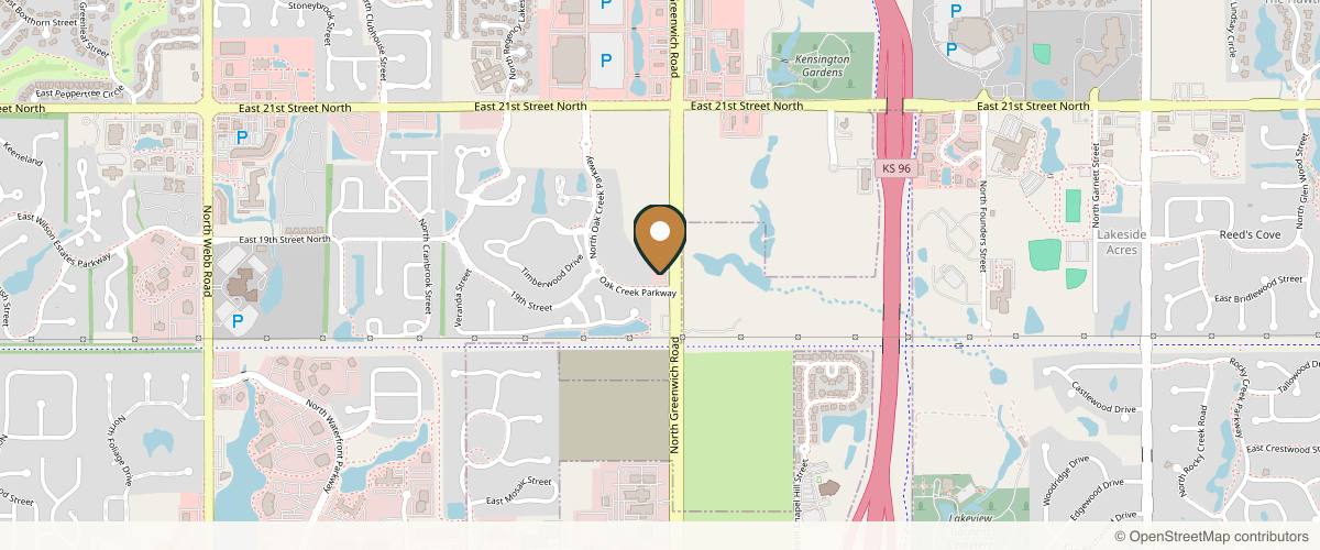 Map showing Shaw Plastic Surgery - James Shaw, MD in Wichita, Kansas