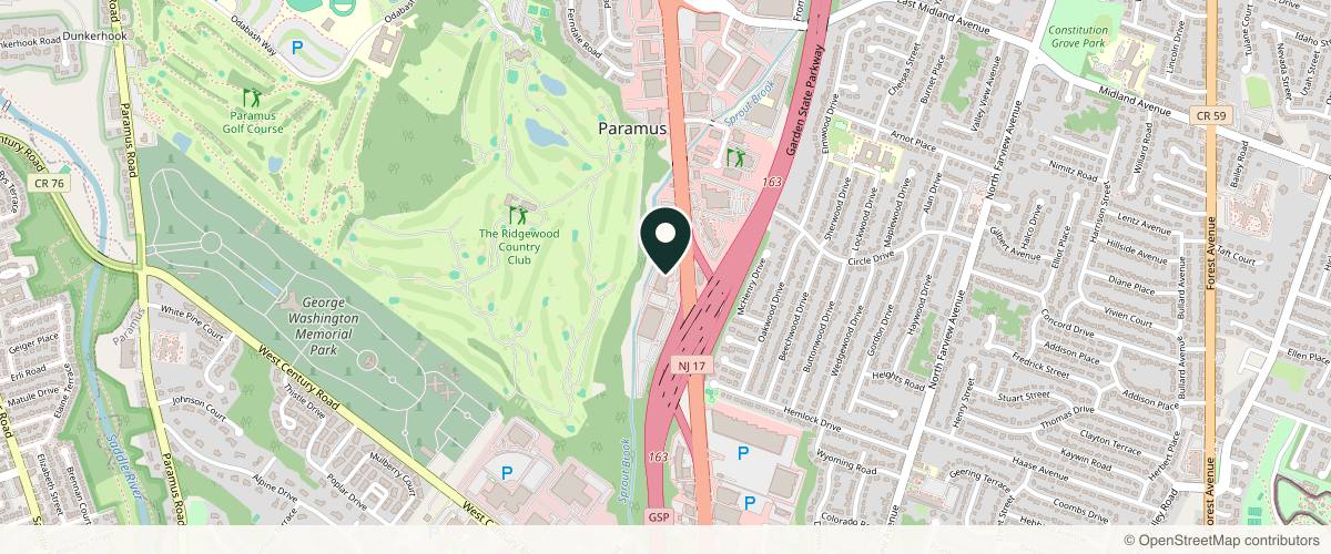 Map showing Sidney Rabinowitz, MD, PA in Paramus, New Jersey
