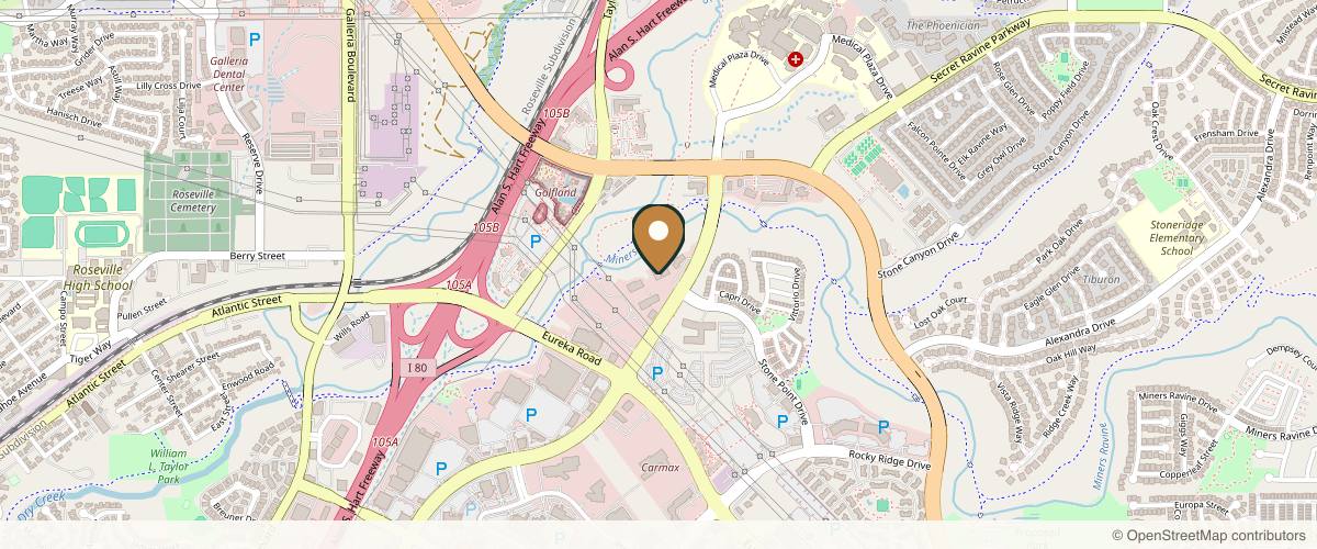 Map showing Sierra Pacific Surgical – Roseville in Roseville, California