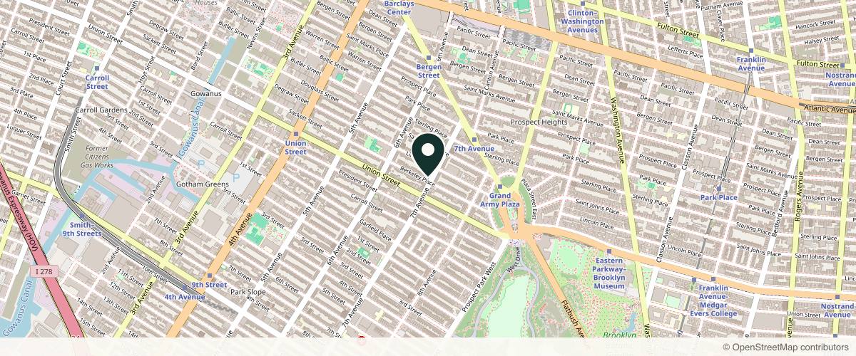 Map showing SINY Dermatology - Park Slope in Brooklyn, New York