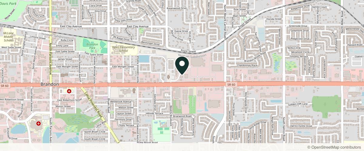 Map showing Skin Health and Body Institute - Med Spa in Brandon, Florida