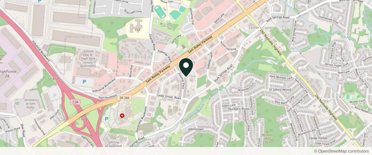 Map showing Skin Solution Dermatology - Smyrna in Murfreesboro, Tennessee