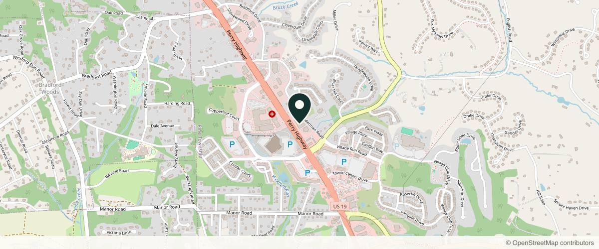 Map showing SkinMed Institute Cosmetic Dermatology in Pittsburgh, Pennsylvania