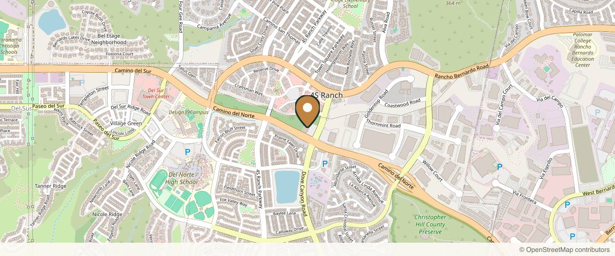 Map showing SKY Facial Plastic Surgery in San Diego, California