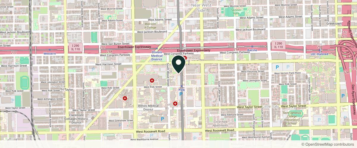 Map showing Smita Aggarwal, MD in Chicago, Illinois