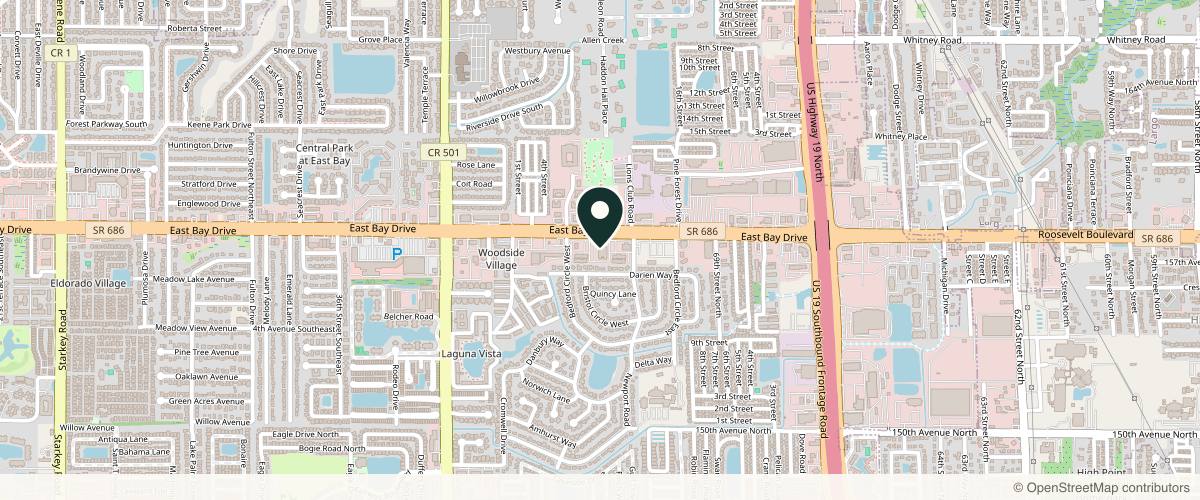 Map showing Solomon Cosmetic Center in Clearwater, Florida