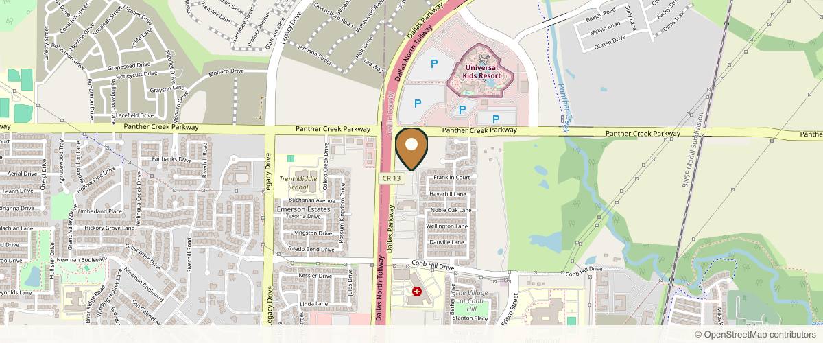 Map showing Solomon Plastic Surgery in Frisco, Texas