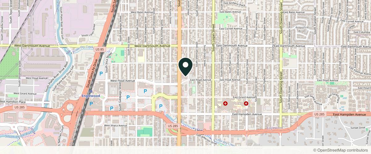Map showing Sono Bello Contour Advanced Breast Enhancement - Denver in Denver, Colorado