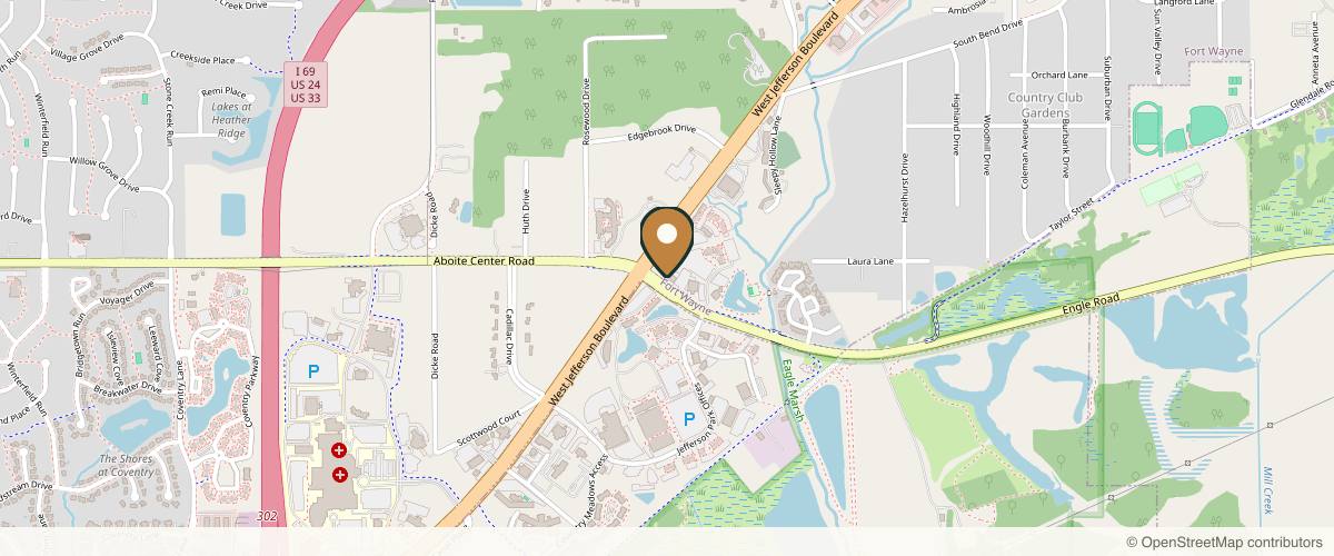 Map showing Sono Bello Fort Wayne in Fort Wayne, Indiana