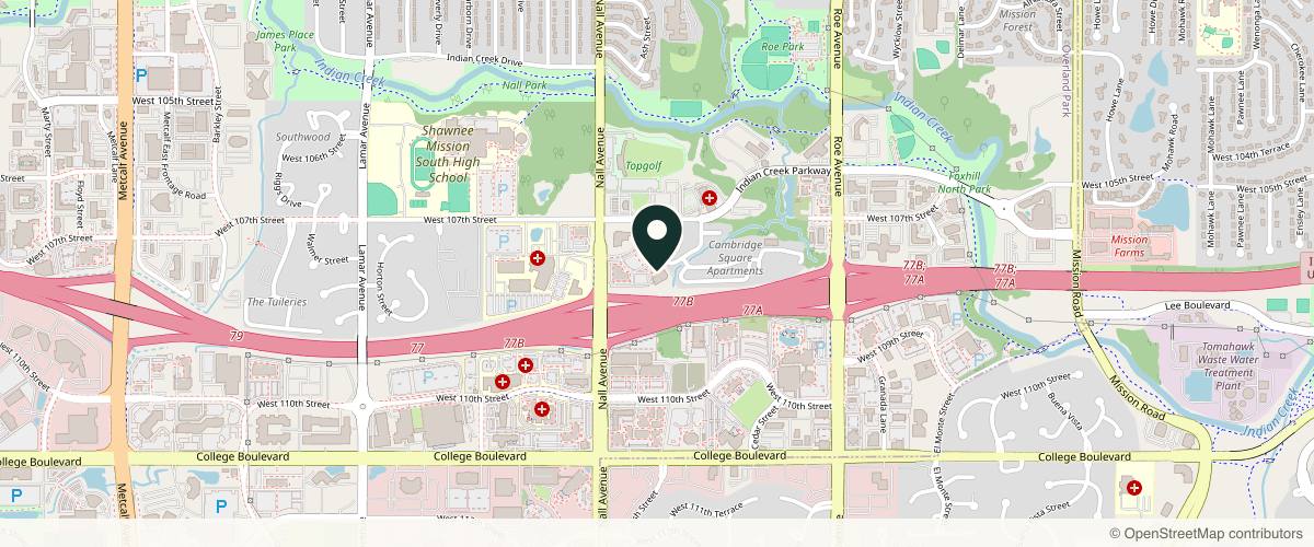 Map showing Sono Bello Kansas City in Overland Park, Kansas