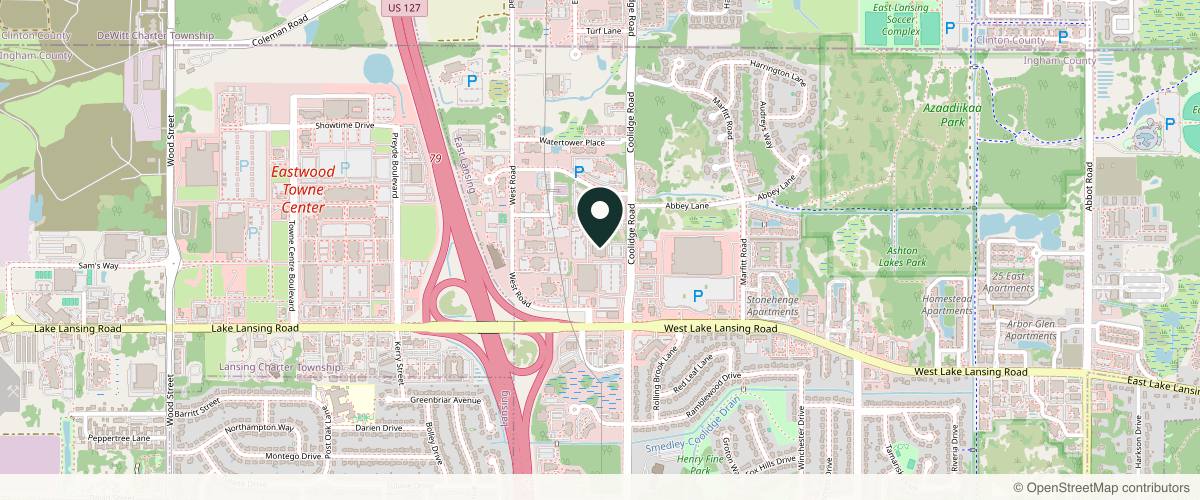Map showing Sono Bello Lansing in Lansing, Michigan
