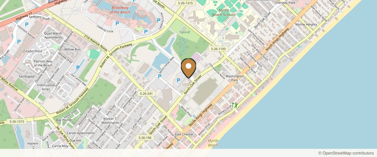 Map showing Sono Bello Myrtle Beach in Myrtle Beach, South Carolina