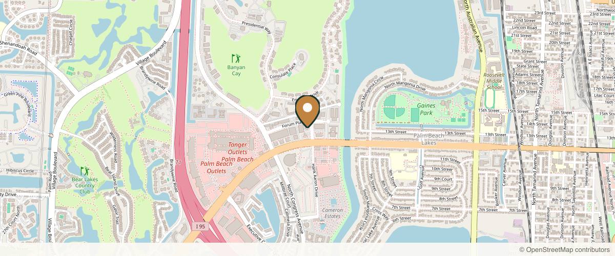 Map showing Sono Bello West Palm Beach in West Palm Beach, Florida