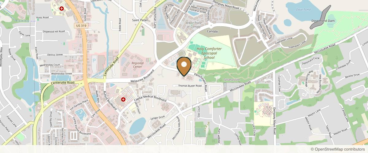 Map showing Southeastern Plastic Surgery, P.A. in Tallahassee, Florida