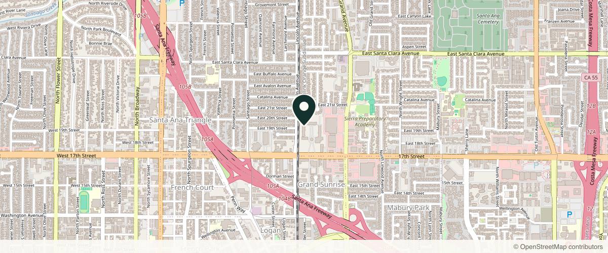 Map showing Southern California Dermatology, Inc in Irvine, California