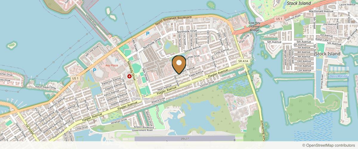 Map showing Southernmost Surgery & Veins: Dr Lawrence Blass in Key West, Florida