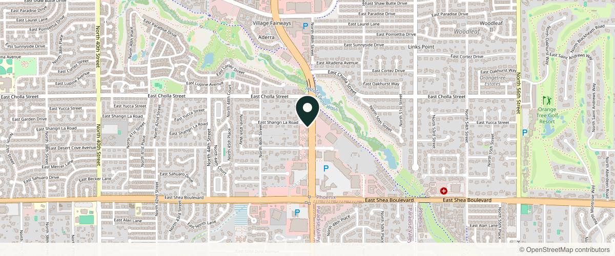 Map showing Southwest Skin Specialists Phoenix Tatum Blvd in Phoenix, Arizona