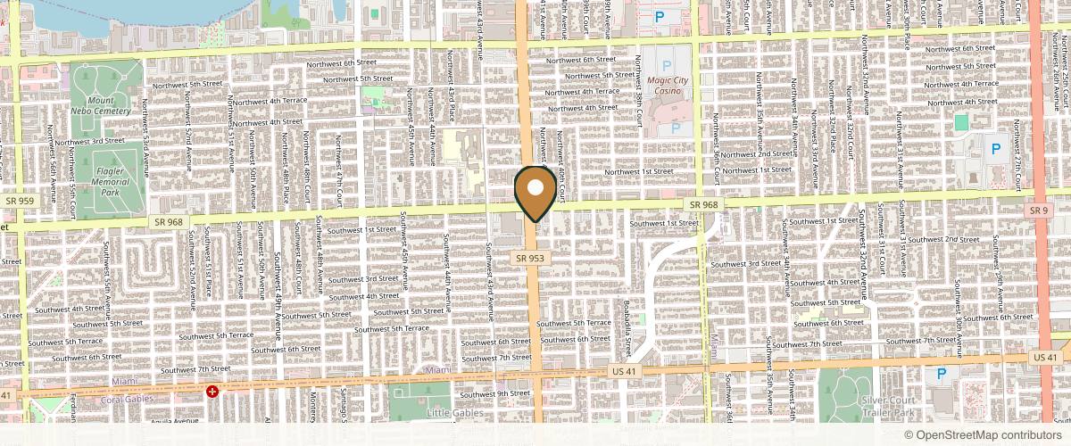 Map showing Spectrum Aesthetics® in Miami, Florida