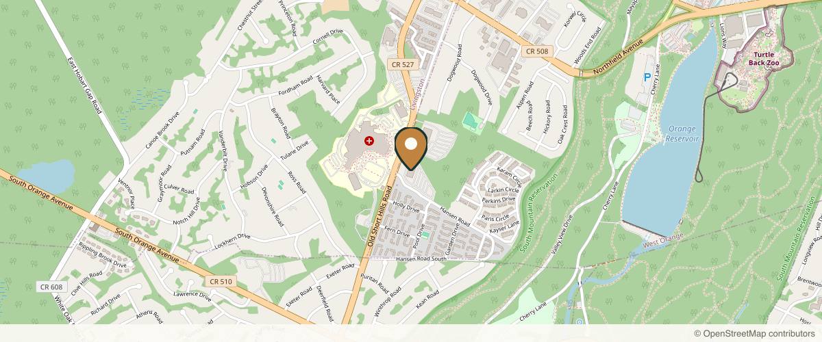 Map showing Spiro Plastic Surgery: Scott A. Spiro, MD, FACS in Jersey City, New Jersey