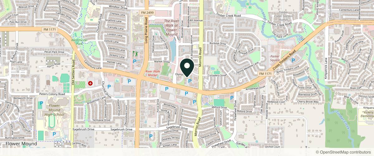 Map showing Stephanie Beidler Teotia, MD PA in Flower Mound, Texas