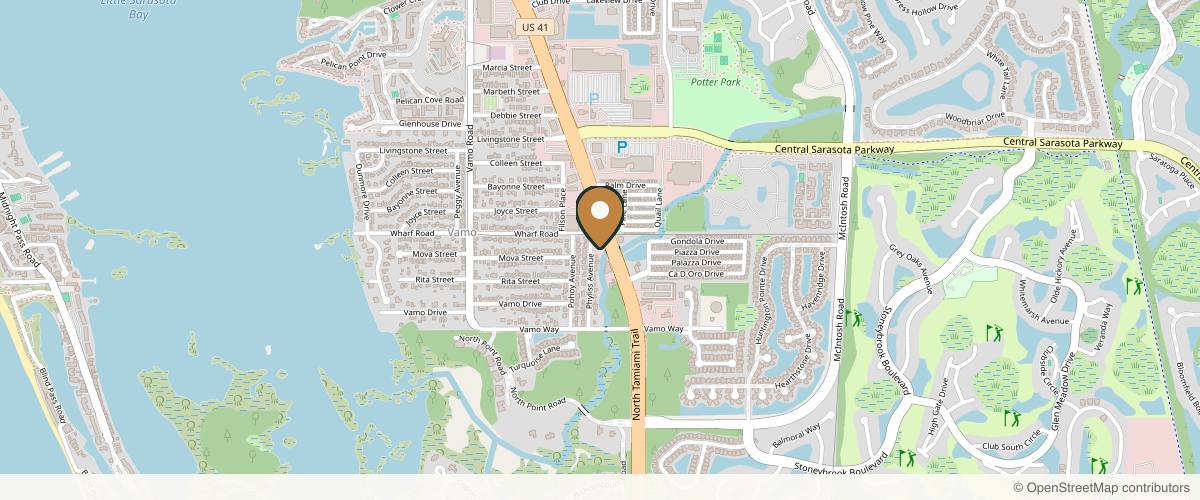 Map showing Sterling Plastic & Reconstructive Surgeons, PA in Sarasota, Florida