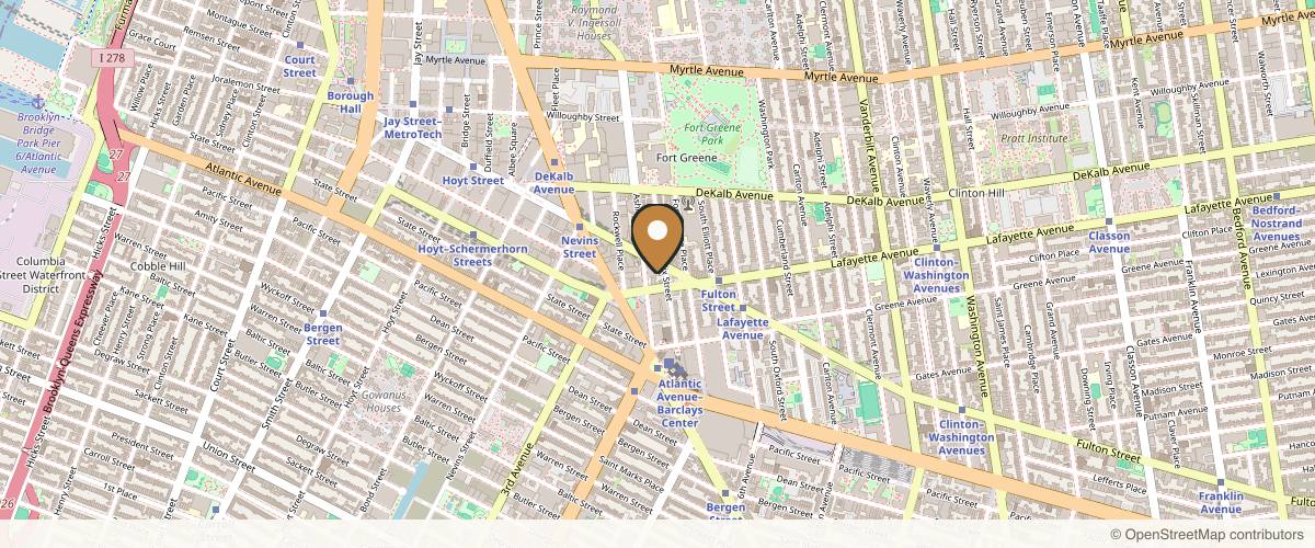 Map showing Steven Kushnick, MD in Brooklyn, New York