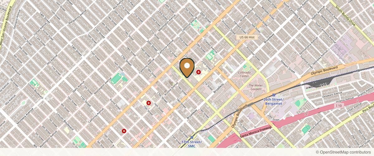 Map showing Steven Teitelbaum, MD in Santa Monica, California