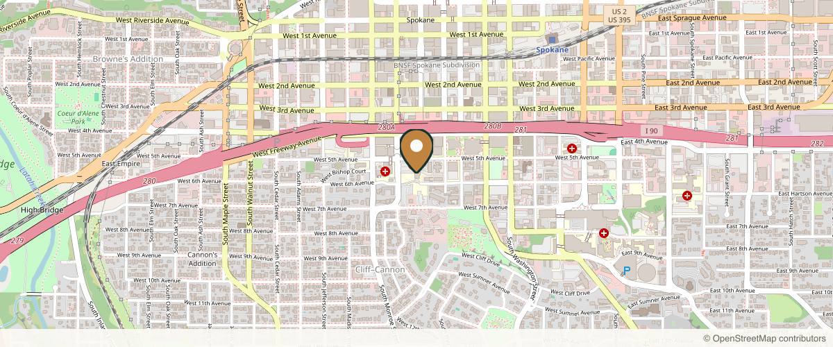 Map showing Stiller Aesthetics in Spokane, Washington