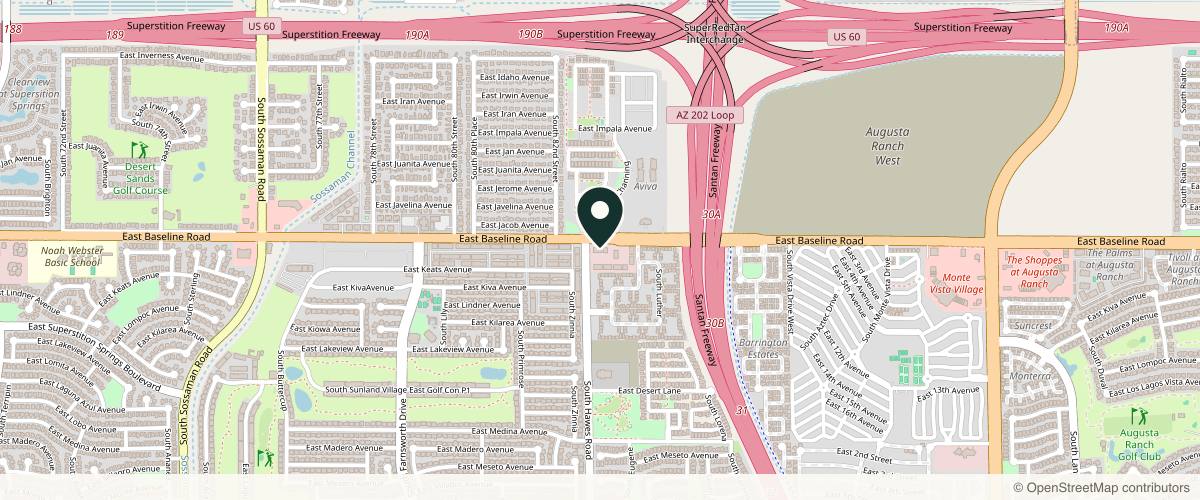Map showing Summit View Dermatology in Gilbert, Arizona