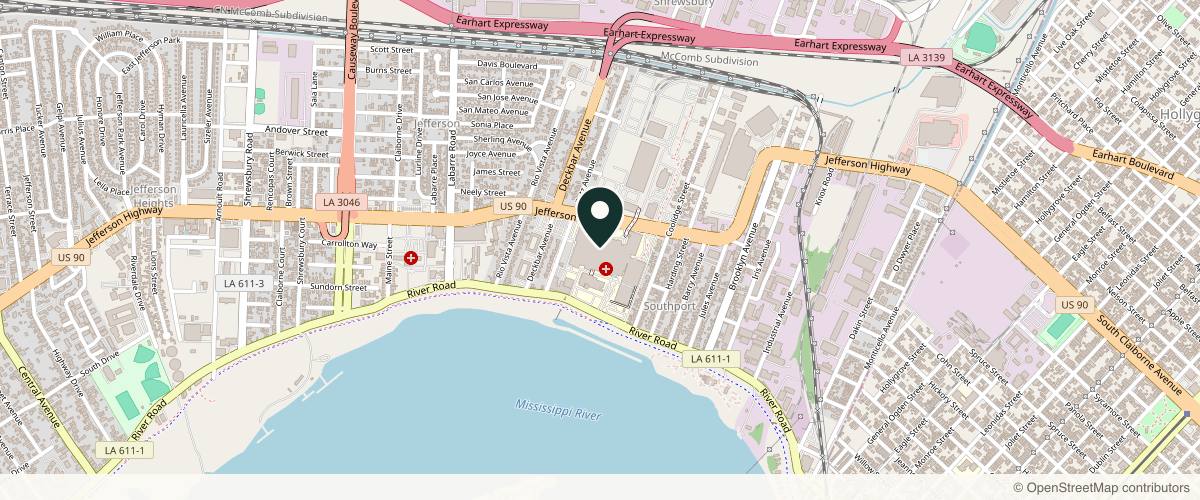 Map showing Suneeta S. Walia, MD in New Orleans, Louisiana
