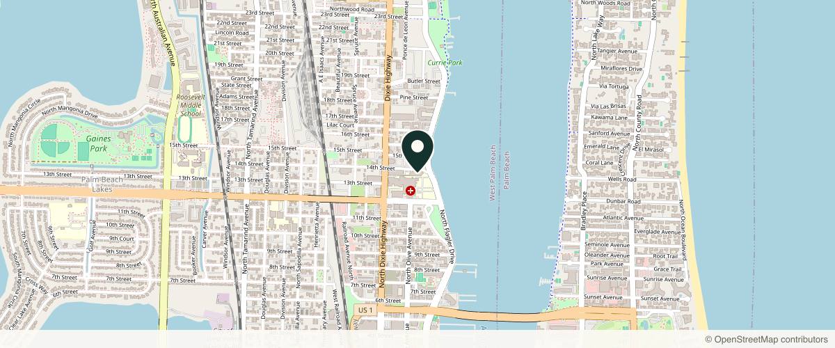 Map showing Supriya Tomar, MD in West Palm Beach, Florida