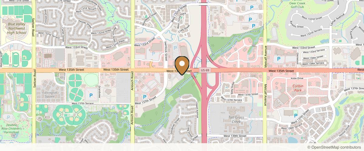 Map showing Surek Plastic Surgery in Kansas City, Missouri