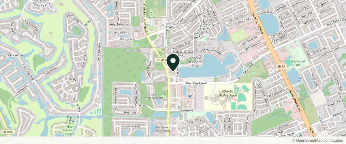 Map showing Surgery Center of Volusia in Daytona Beach, Florida