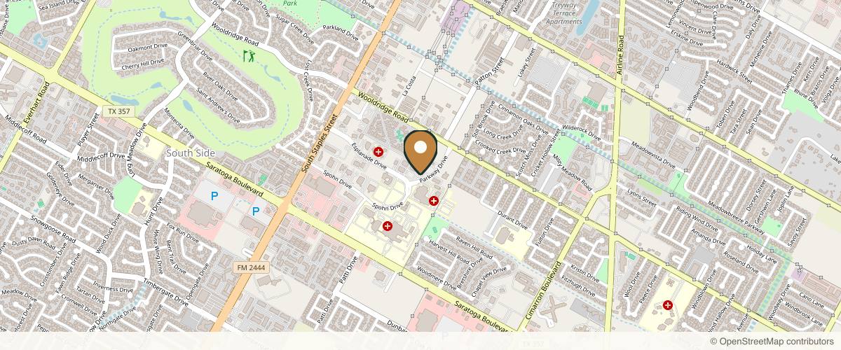 Map showing Surgical Associates of Corpus Christi: Dr. Dan Martin in Corpus Christi, Texas